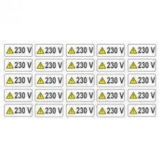 50 buc. etichete autocolante, semnalizare prize, 20x65mm, 230V