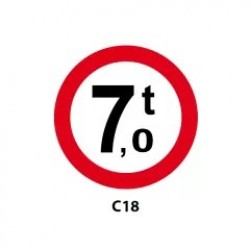 Accesul interzis vehiculelor avand masa mai mare de 7 tone, Indicator rutier | Semn de circulatie