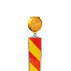 Baliza Directionala 18kg + Lampa Solară Galbena + Accesoriu prindere