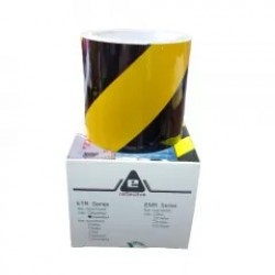 Banda adeziva reflectorizanta, galben/negru, 10cm x 10m