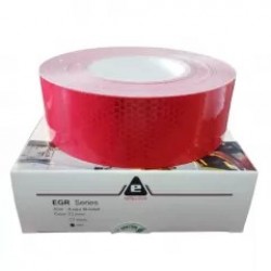 Banda adeziva reflectorizanta tip fagure, rosu, 5cm x 30m