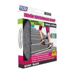 Banda Antialunecare Autoadeziva, Negru, rola 2.5cm x 15m