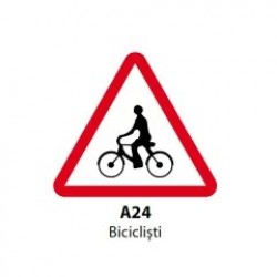 Biciclisti, Indicator rutier | Semn de circulatie