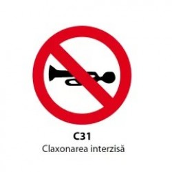 Claxonarea interzisa, Indicator rutier | Semn de circulatie