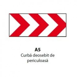 Curba deosebit de periculoasa, Indicator rutier | Semn de circulatie