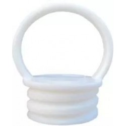 Dop alb din plastic cu filet pentru agățarea lanțului
