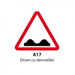 Drum cu denivelari A17, Indicator rutier | Semn de circulatie