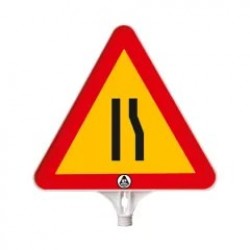 Drum ingustat dreapta, indicator rutier din plastic PPC, reflectorizant, 39cm (H)