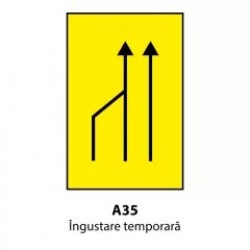 Ingustare temporara (U35), Indicator rutier | Semn de circulatie