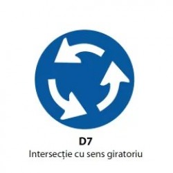 Intersectie cu sens giratoriu, Indicator rutier | Semn de circulatie