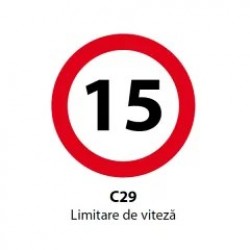 Limitare de viteza 15km, Indicator rutier | Semn de circulatie