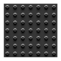 Marcaj Tactil (stop) Pentru Nevazatori, 40x40cm, negru, Premium