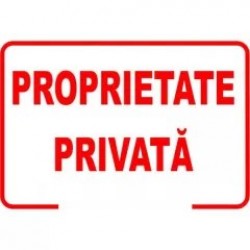 Proprietate privata, semn din plastic, 30x40cm