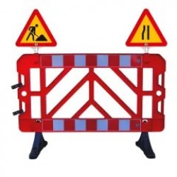 SET Gard semnalizare lucrari + indicator lucrari + indicator drum ingustat stanga