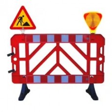 SET Gard semnalizare lucrari + indicator lucrari + lampa intermitenta galbena