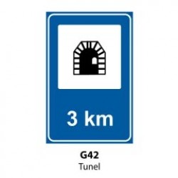 Tunel G42, Indicator rutier | Semn de circulatie